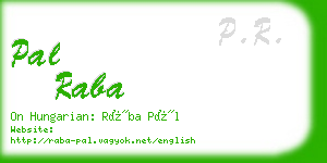 pal raba business card